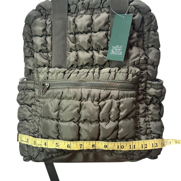 NWT Wild Fable Olive Quilted Backpack - Picture 8 of 11